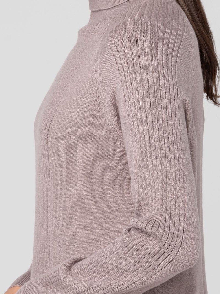 Ribbed Knit High Neck Sweater