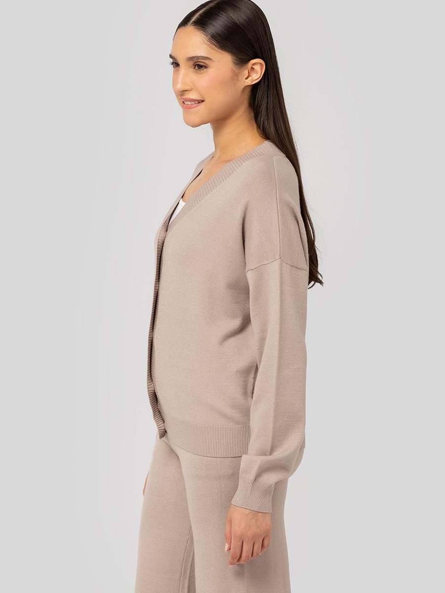 Knitted Cardigan with Front Buttons