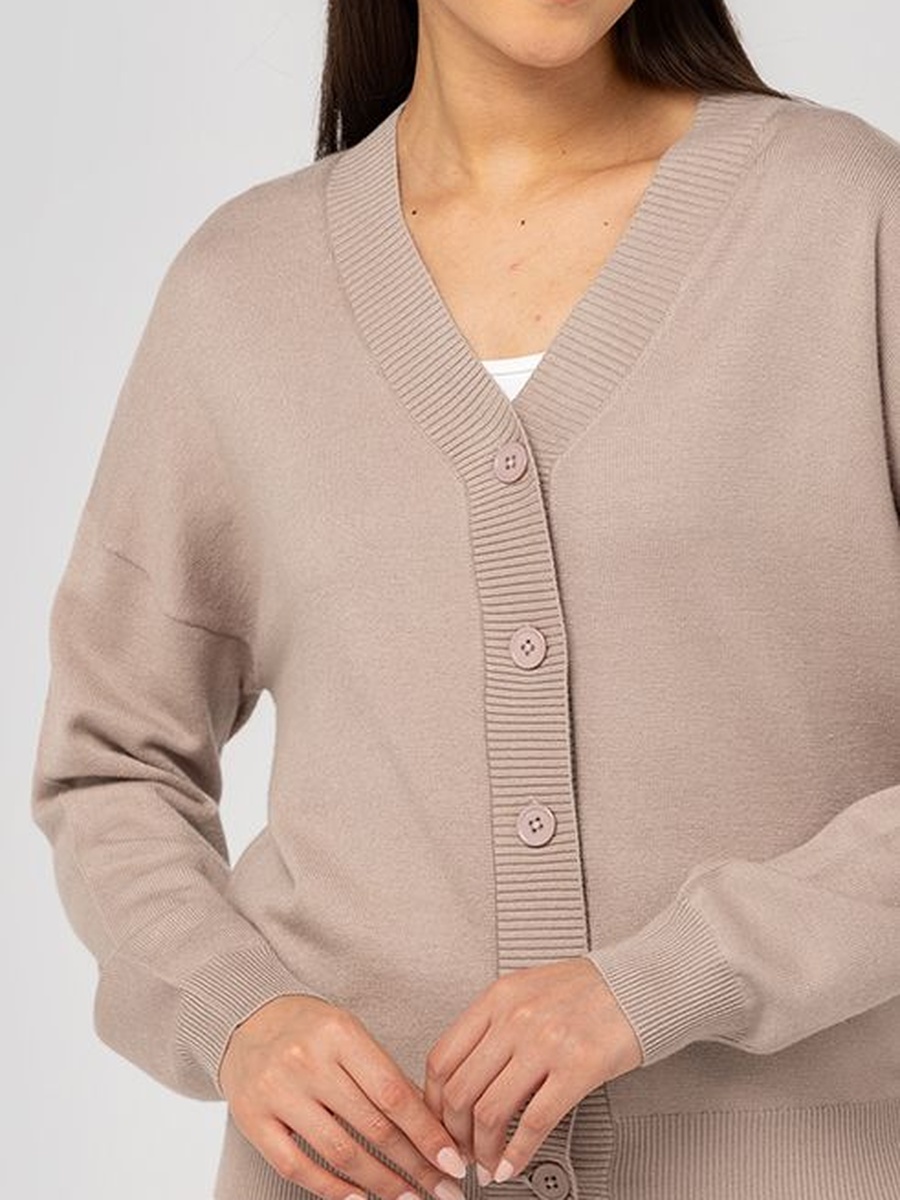 Knitted Cardigan with Front Buttons