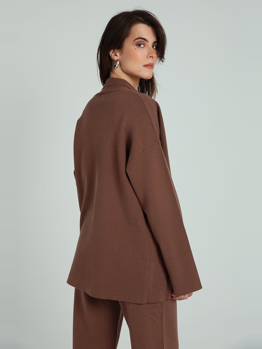 Knitted Open Front Cardigan