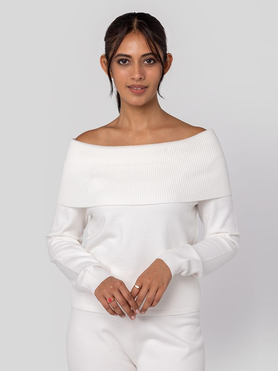 Off Shoulder Knitted Top