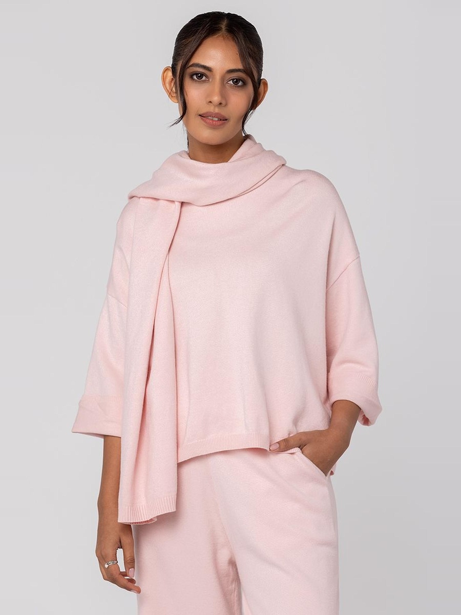 Knitted Top with Attached Scarf