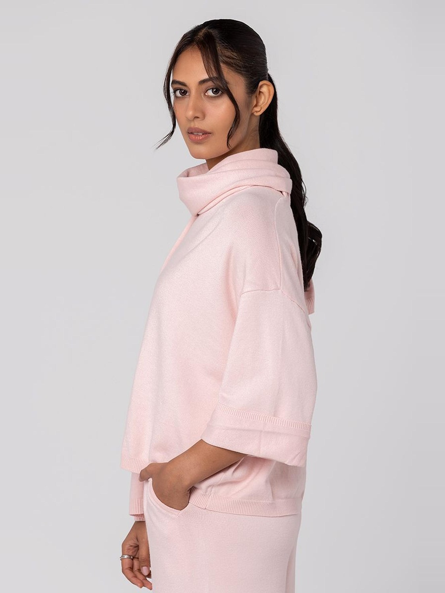 Knitted Top with Attached Scarf
