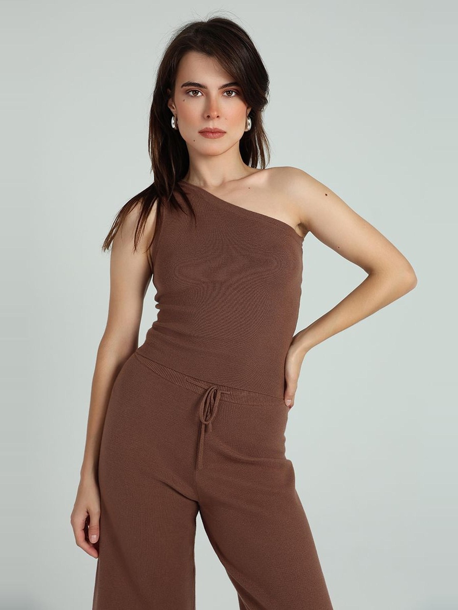 Knitted One Shoulder Top