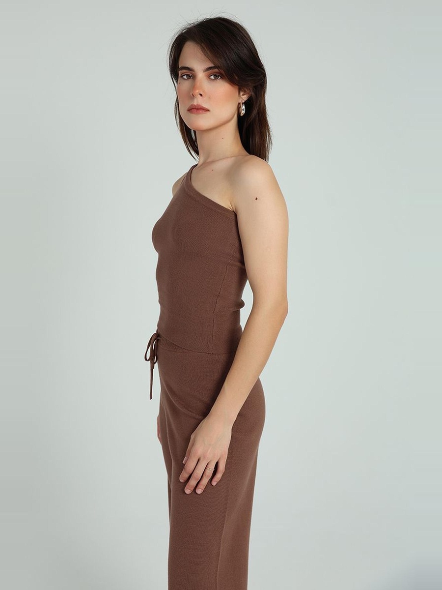 Knitted One Shoulder Top