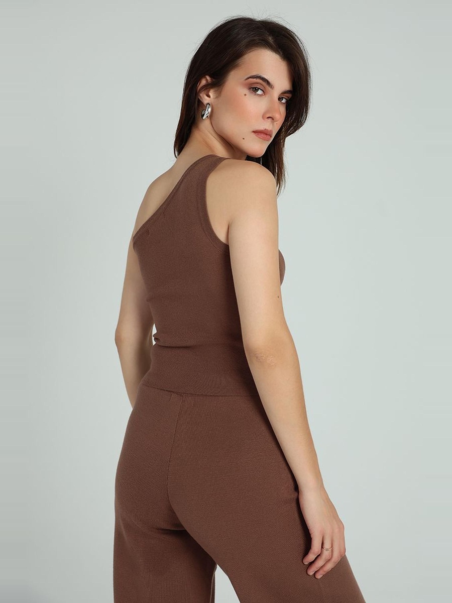 Knitted One Shoulder Top