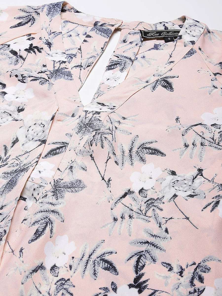 Women Floral Wide Leg Jumpsuit with Tie Waist