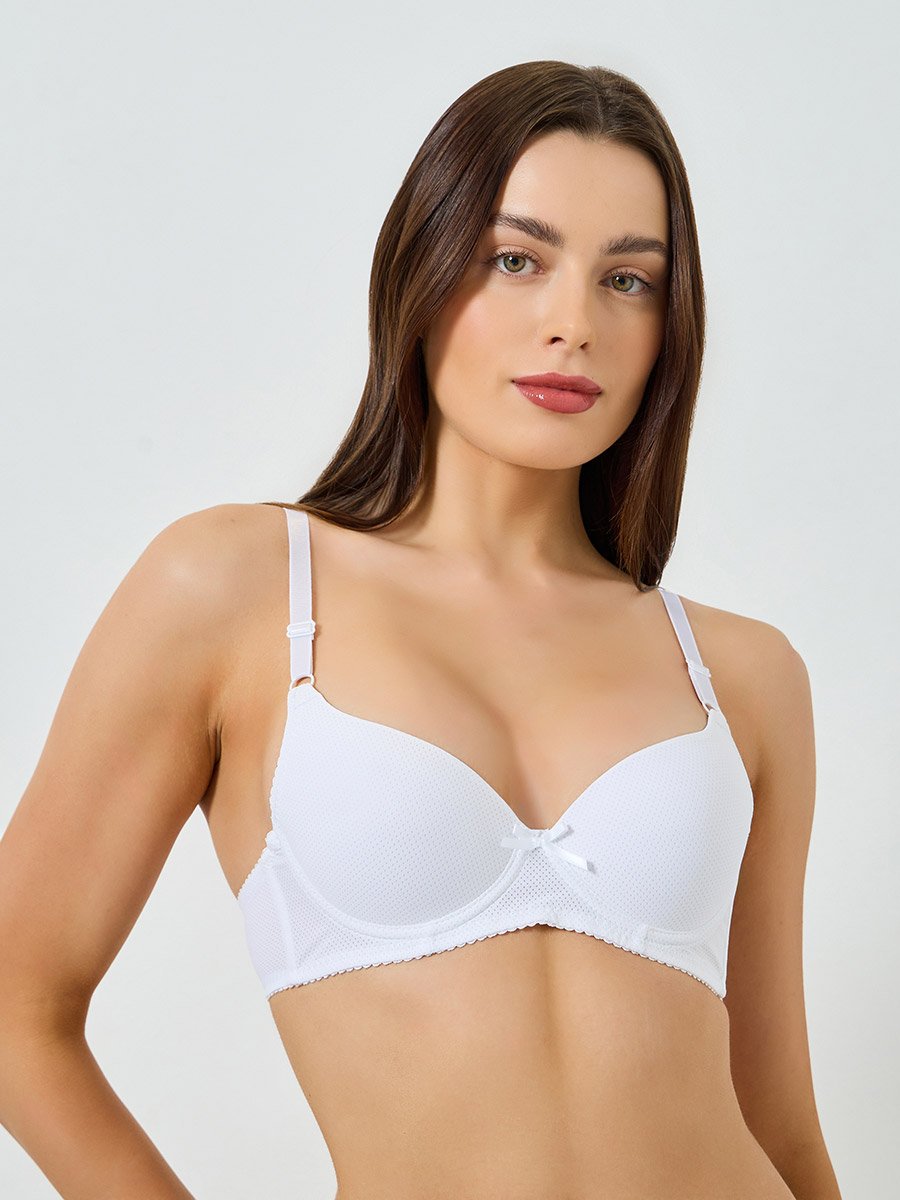 Pack of 2 - Padded Wired Solid Push Up T-Shirt Bra