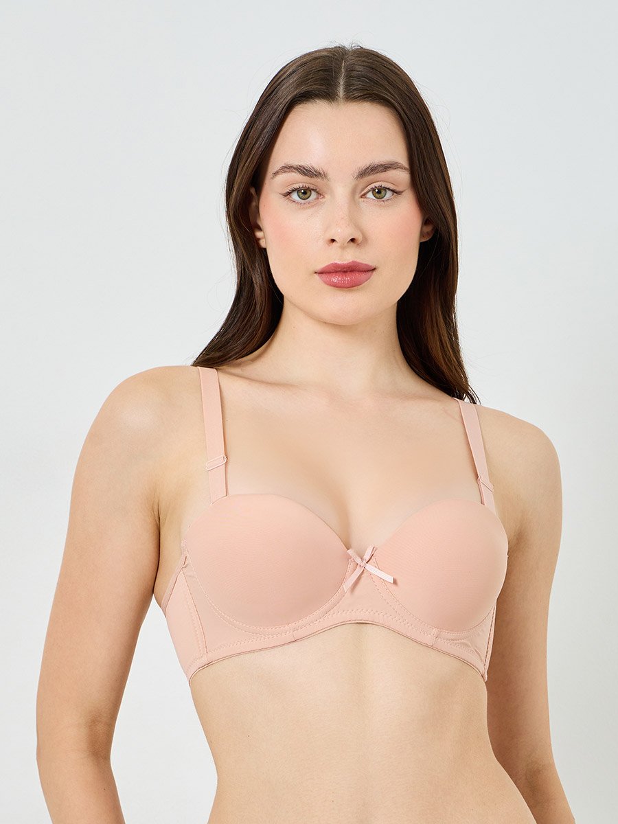 Pack of 2 - Padded Non Wired Bra with Broad Band