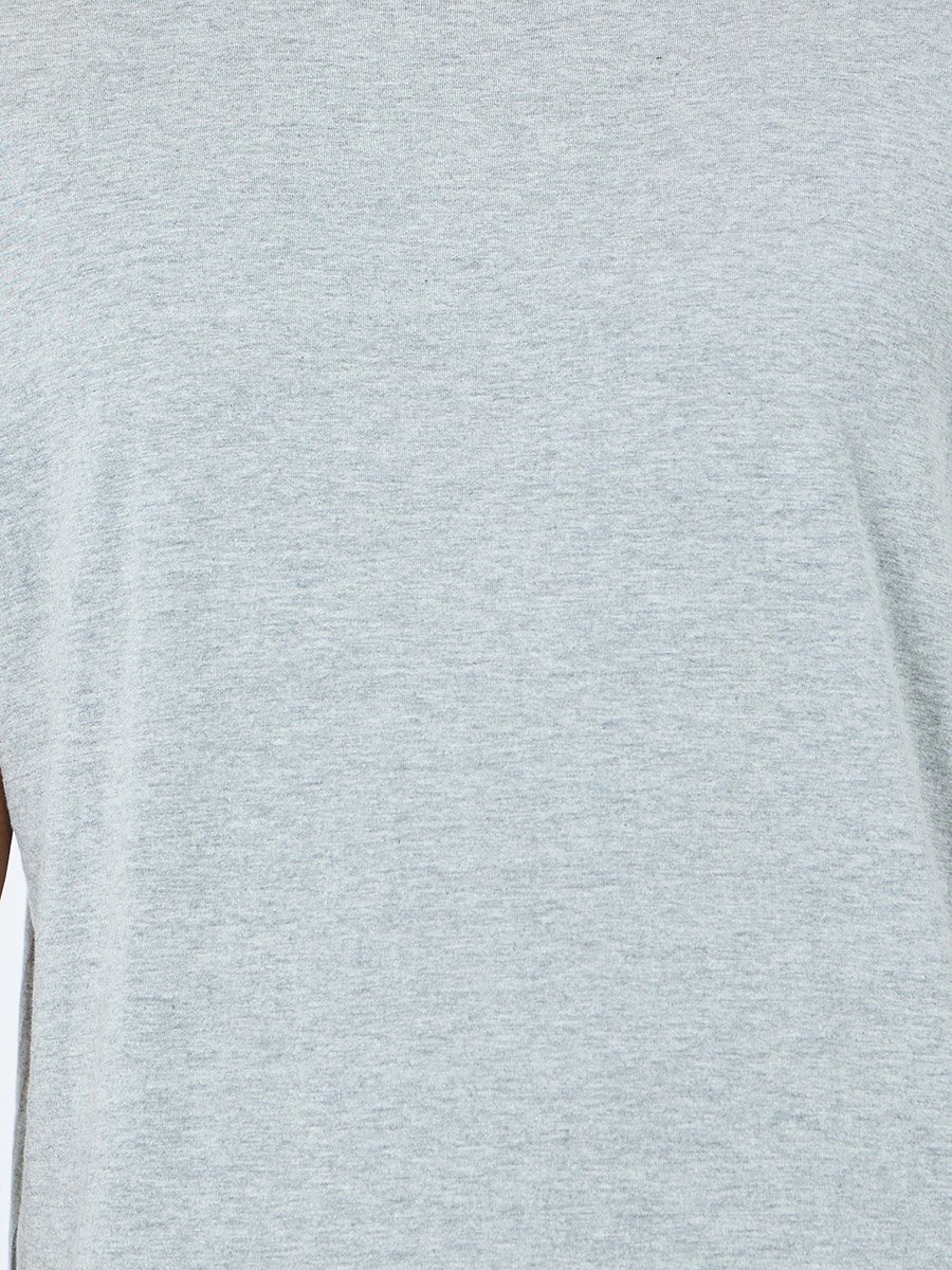 Men Grey Crew Neck Regular Fit T-Shirt