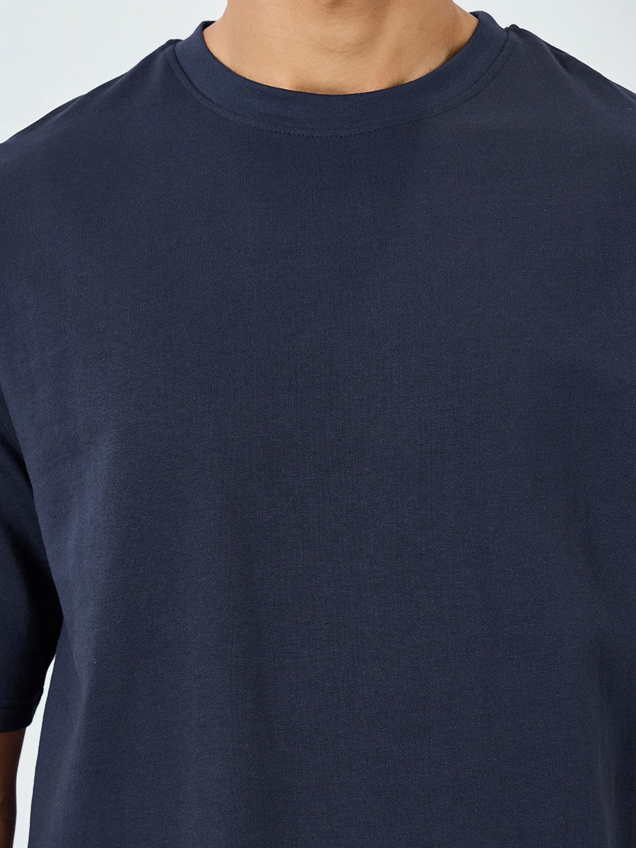 Men Oversized Crew Neck Terry T-Shirt