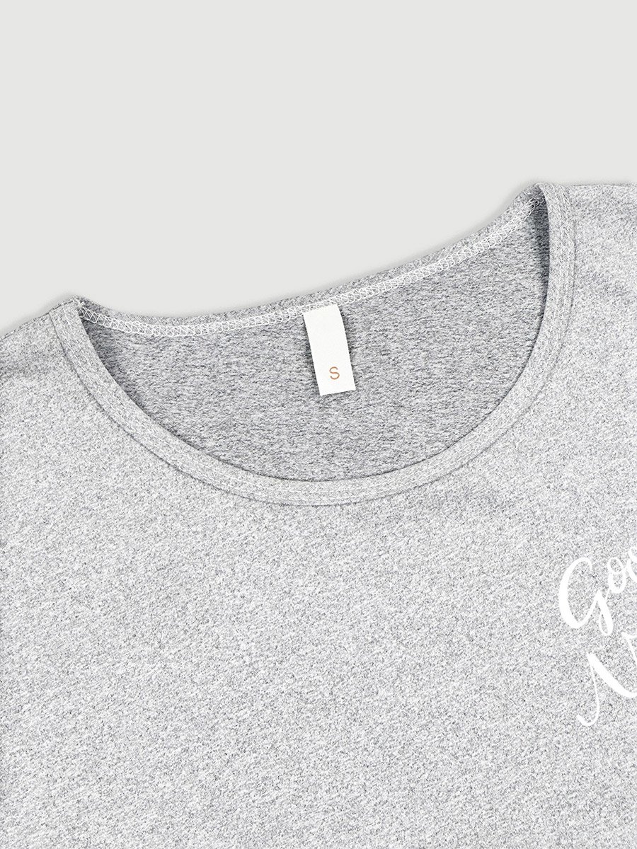 Pack of 4 - Slogan Text Print T-Shirt, Cami, Shorts and Pyjama Set