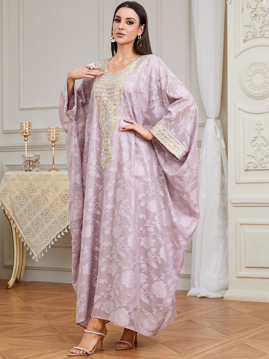 Women Sequin Embroidered Kaftan