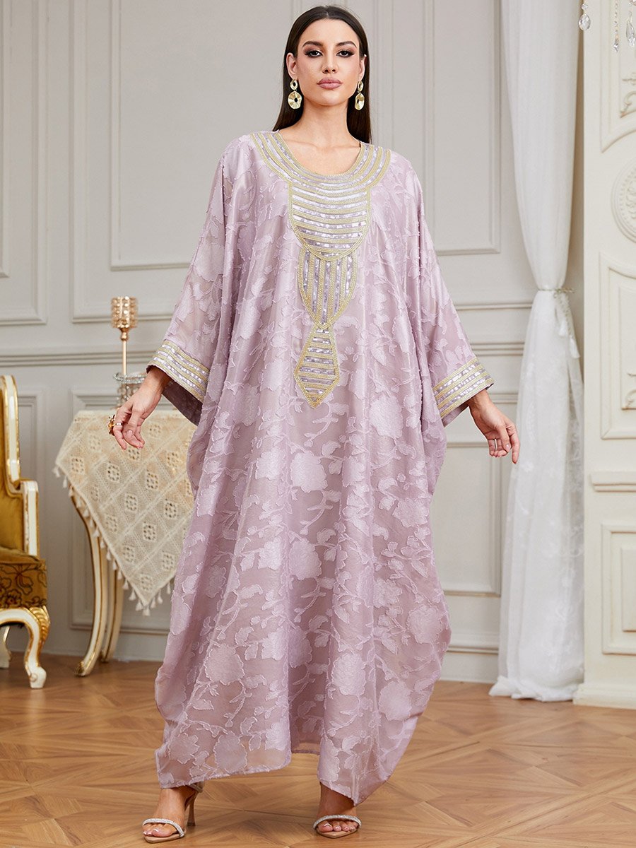 Women Sequin Embroidered Kaftan