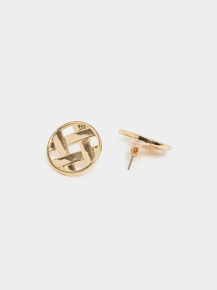 Pack of 3 - Gold Stud Earrings
