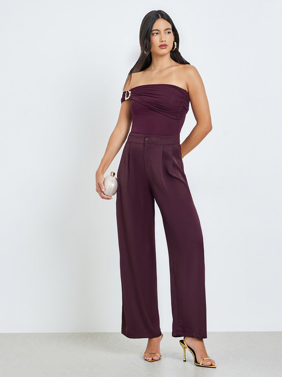 Burgundy Sleeveless Knit Top