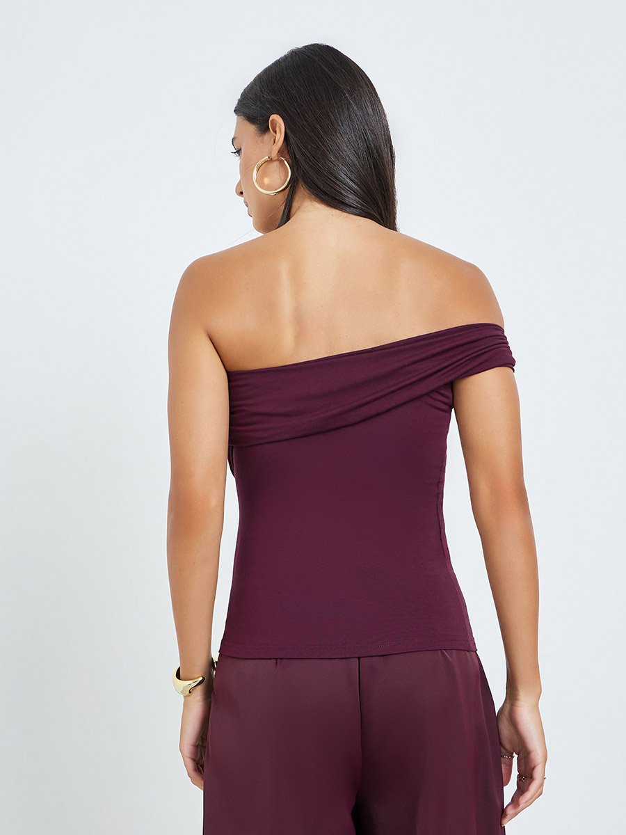 Burgundy Sleeveless Knit Top