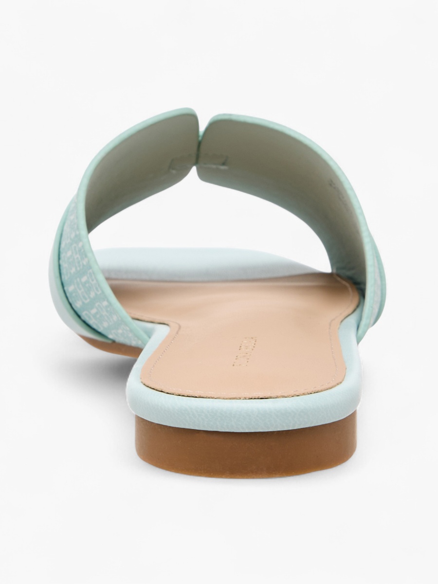 Women Monogram Print Slide Sandals