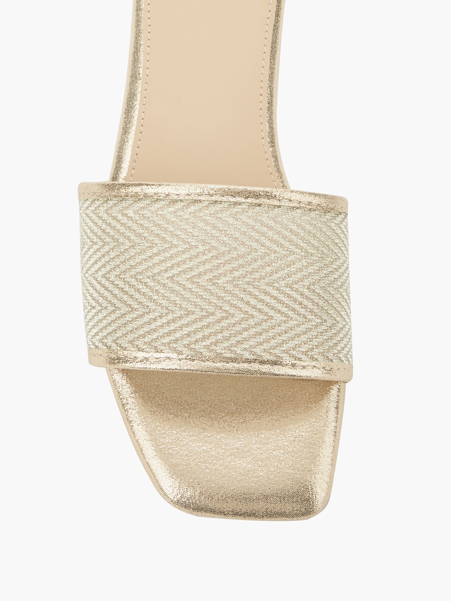 Women Metallic Flat Sandals