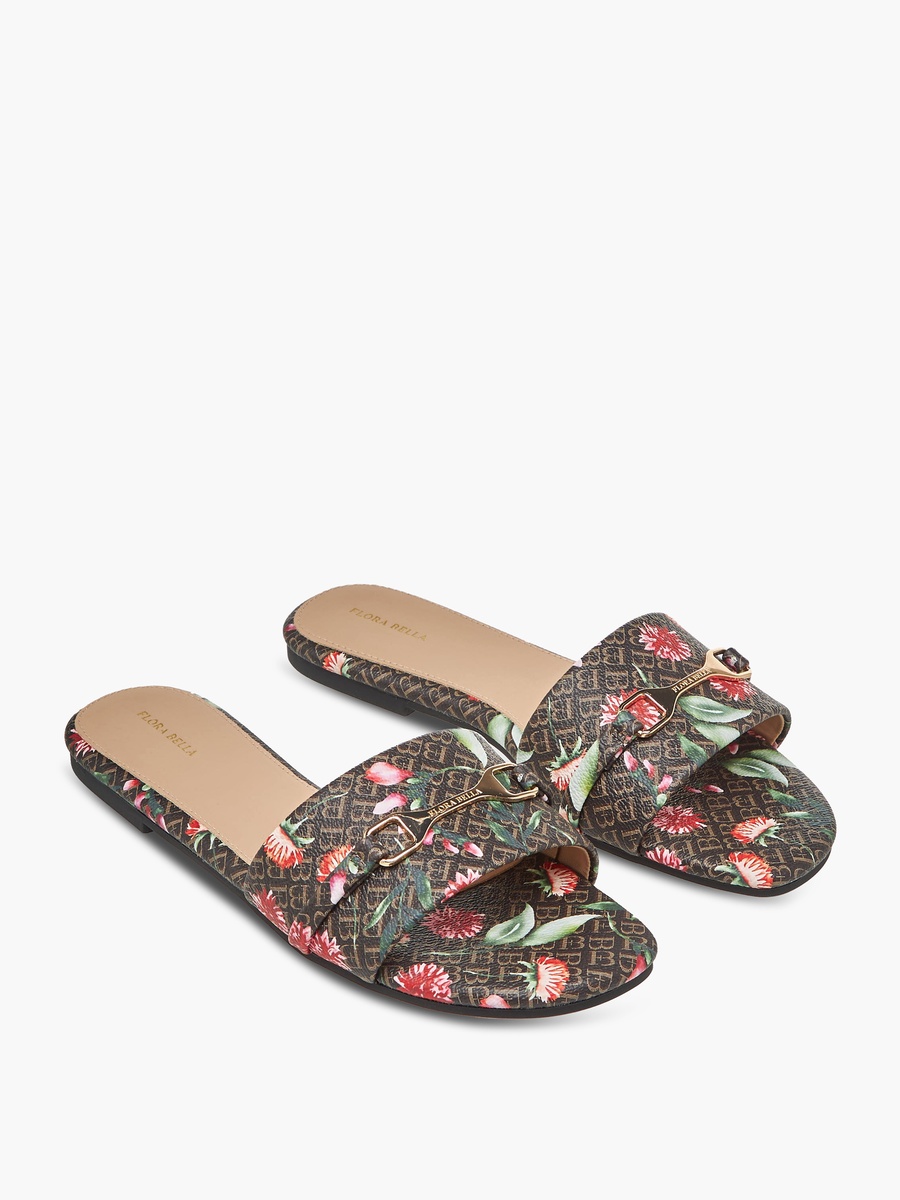 Women Floral Print Slide Sandals
