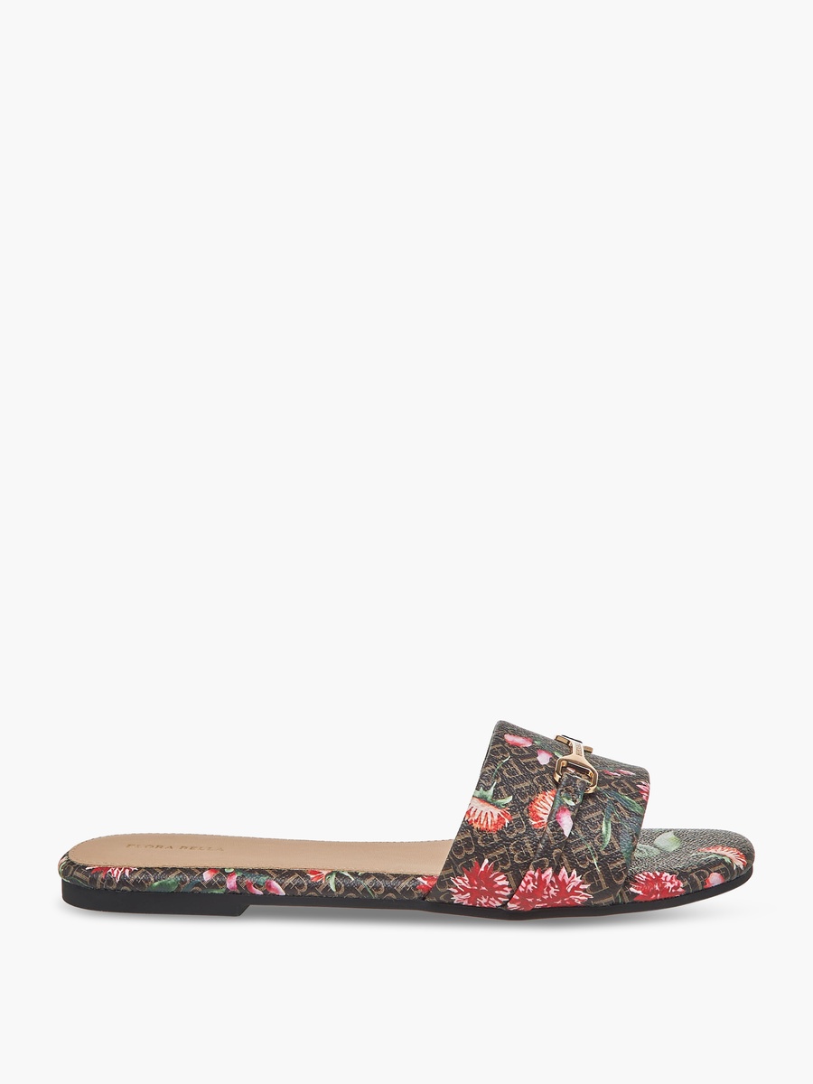 Women Floral Print Slide Sandals