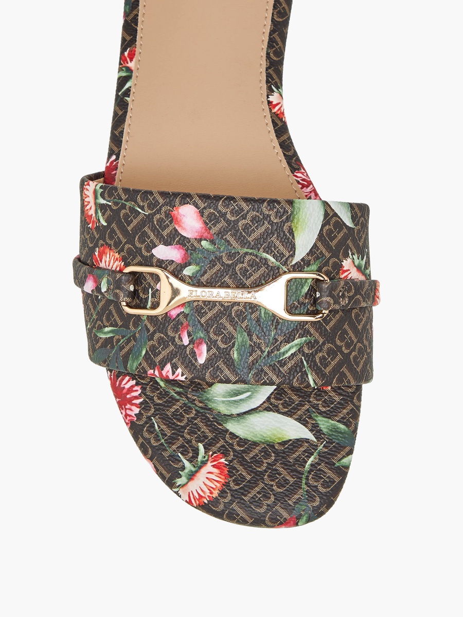 Women Floral Print Slide Sandals
