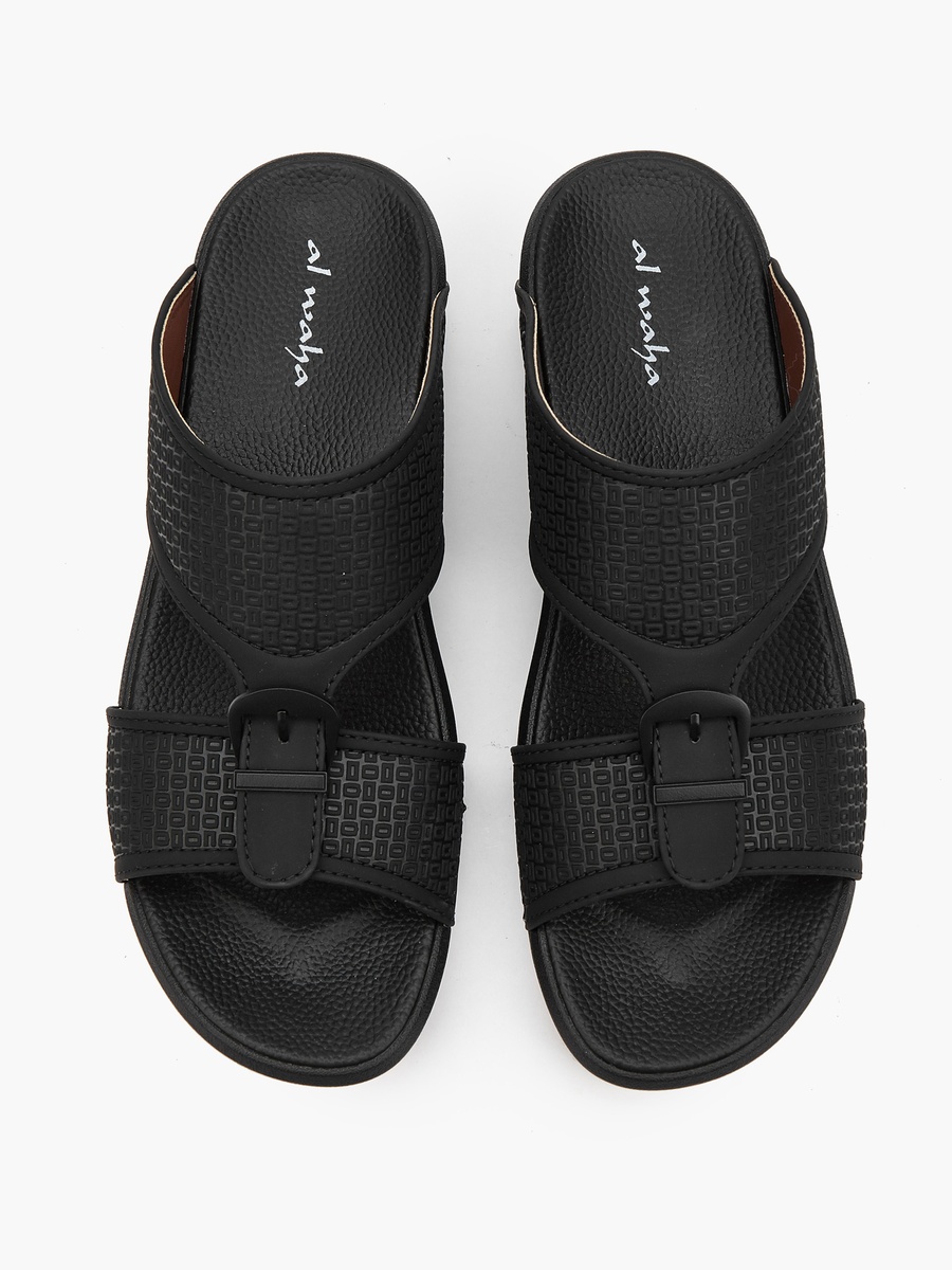 Men Buckle Detail Arabic Sandals