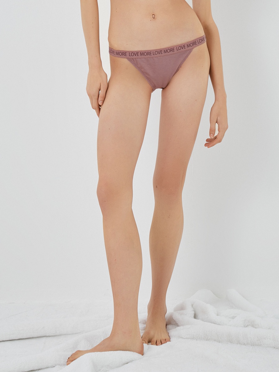 Slogan Printed Brazilian Panties
