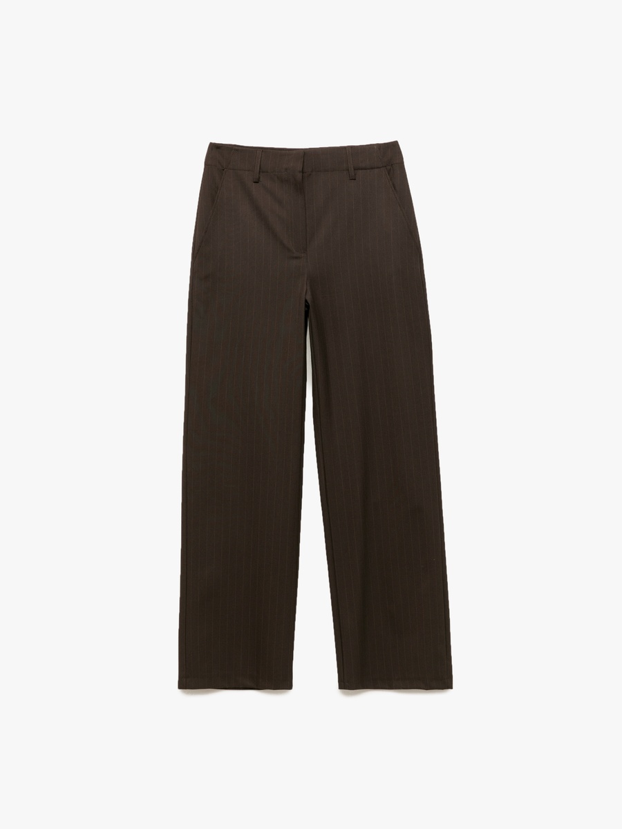 Striped Flat Front Pants