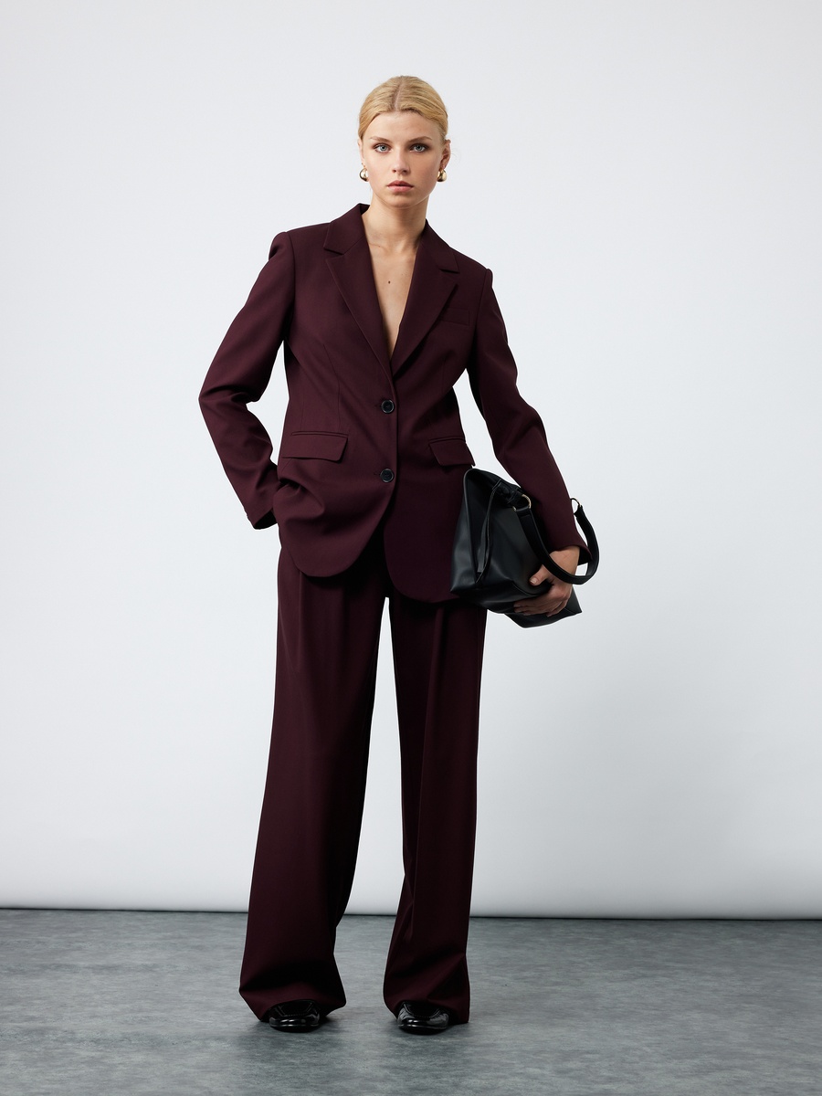 Plain Pleated Pants