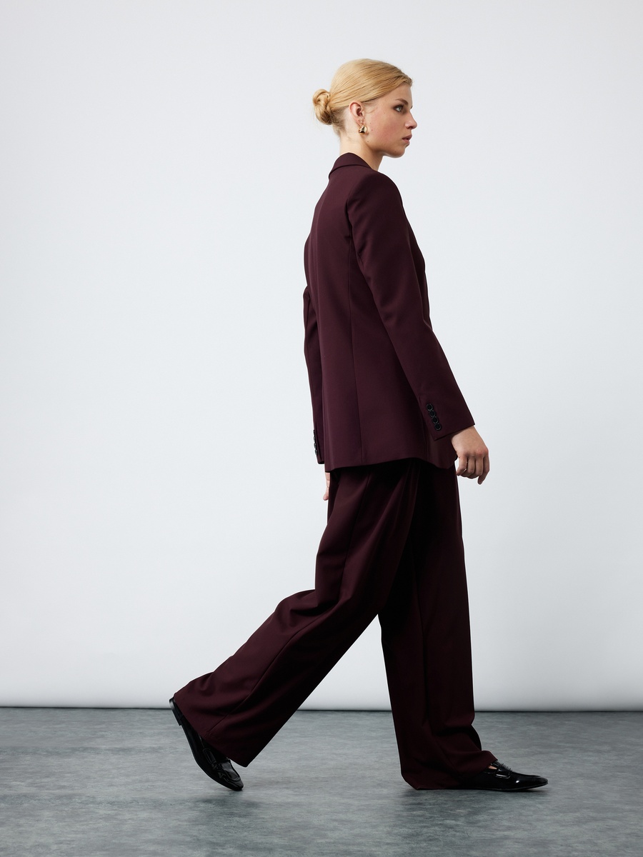 Plain Pleated Pants