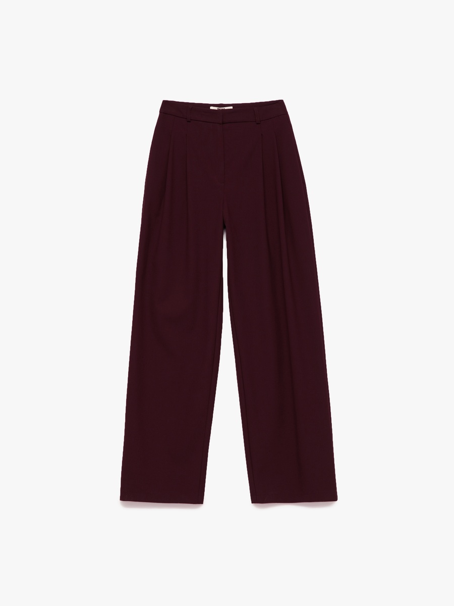 Plain Pleated Pants