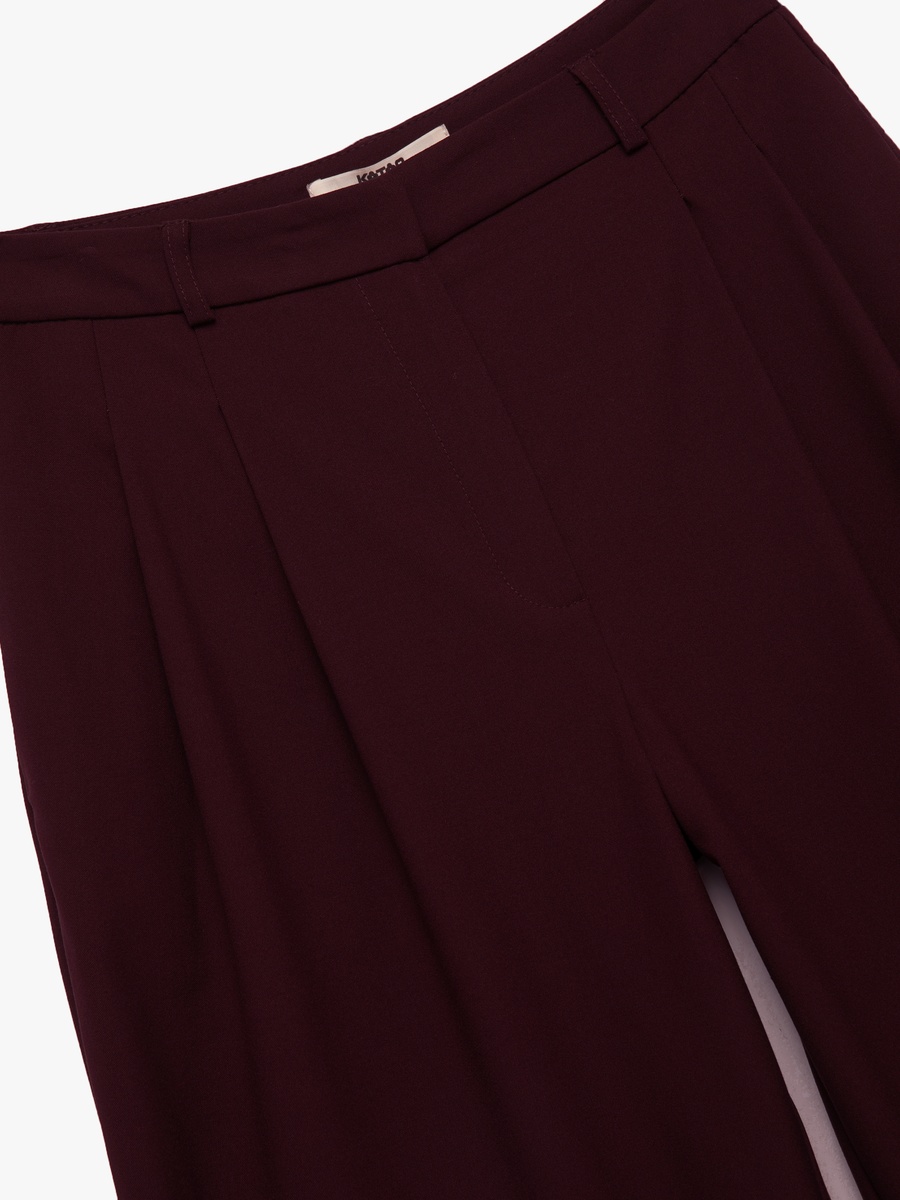 Plain Pleated Pants