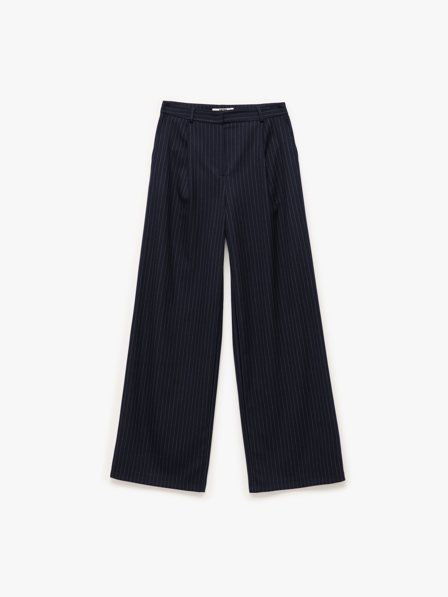 Plain Pleated Pants with Pockets