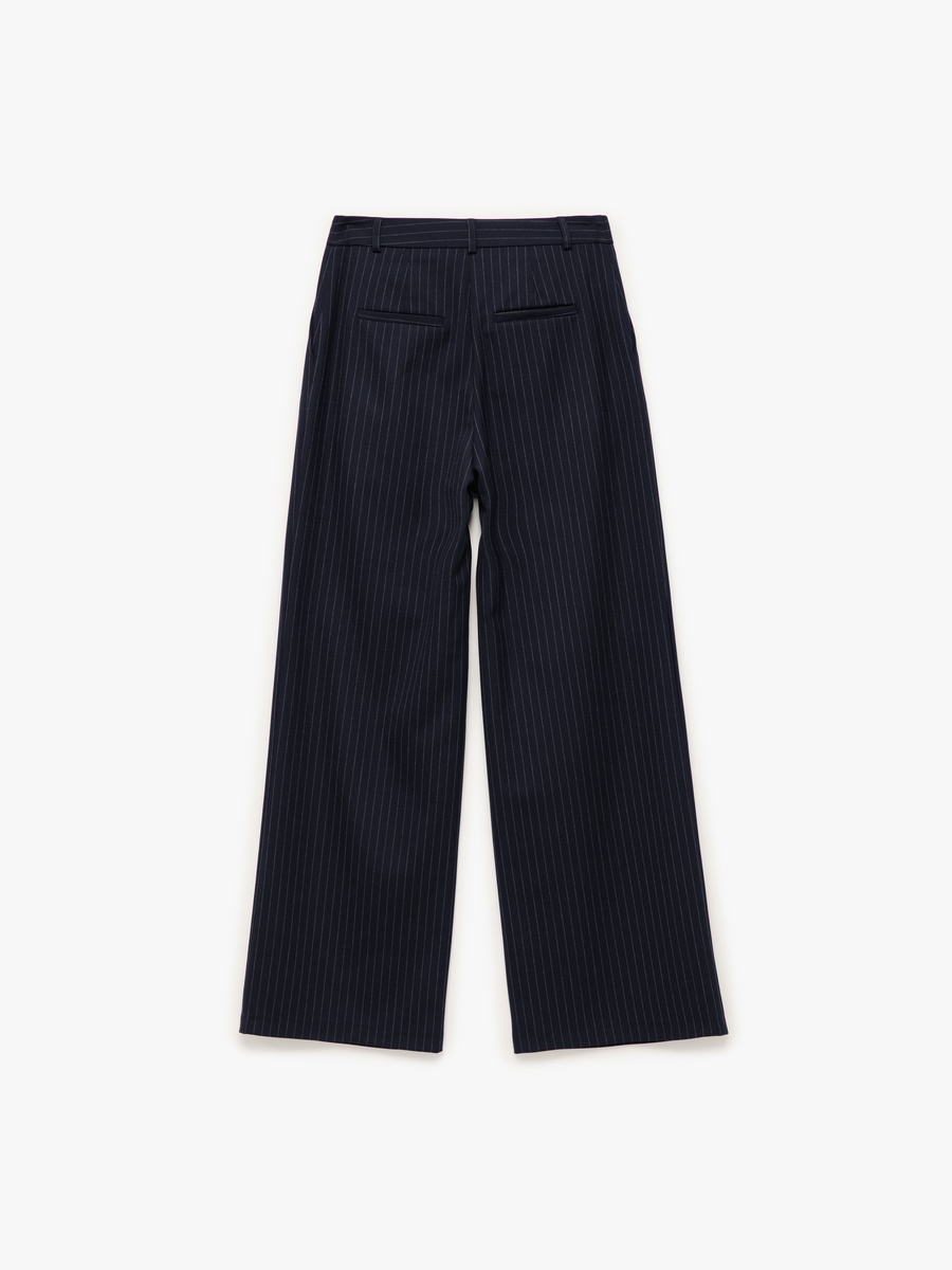 Plain Pleated Pants with Pockets