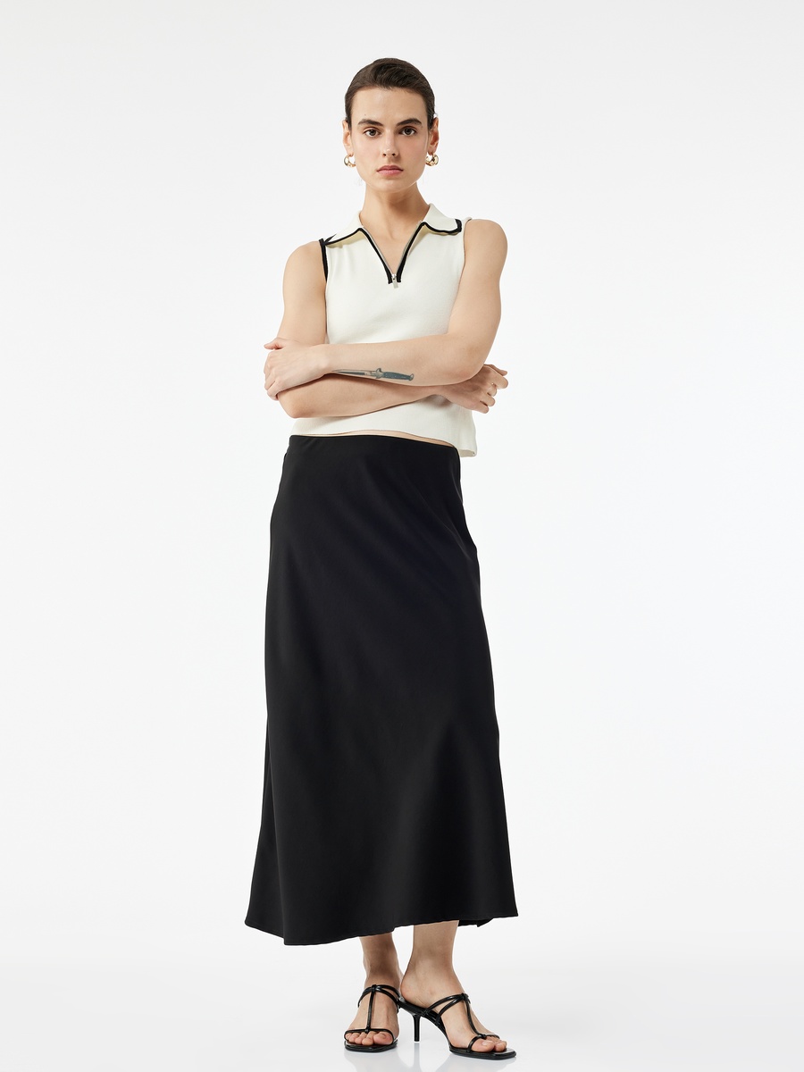 Satin Flared Skirt