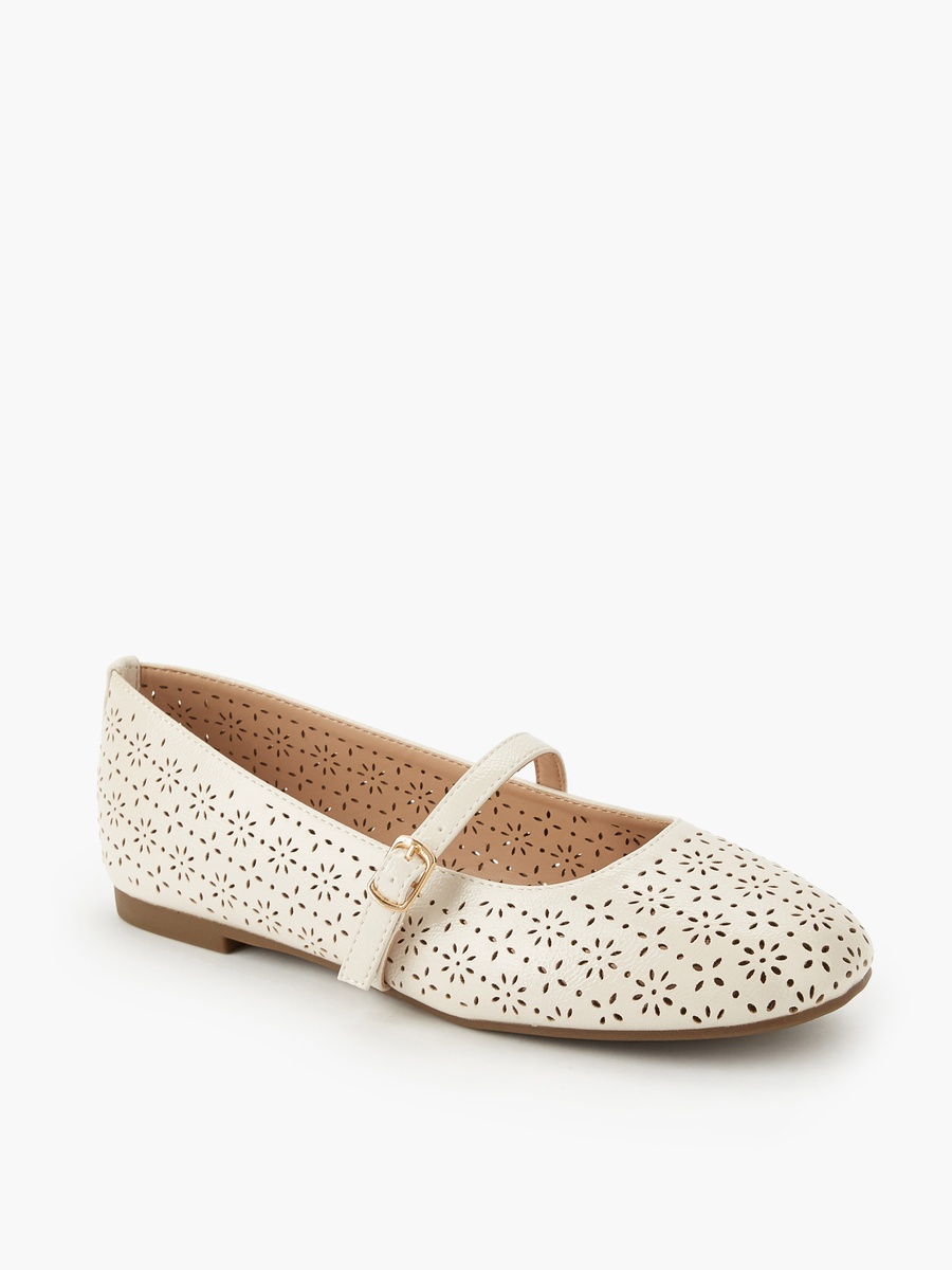 Women Buckle Closure Ballerina Shoes