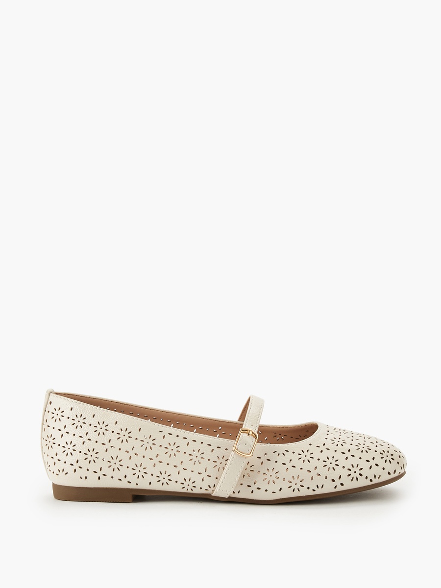 Women Buckle Closure Ballerina Shoes