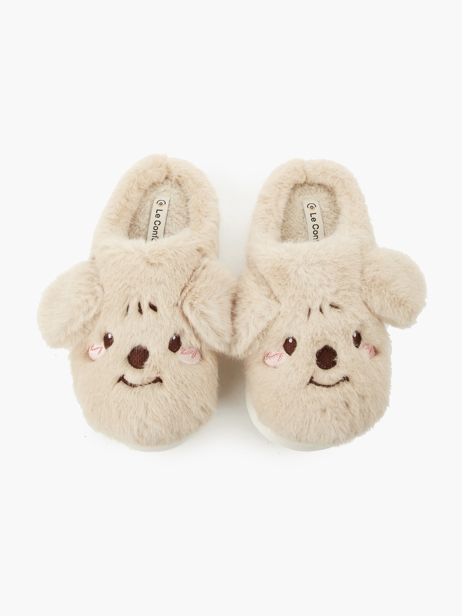 Women Bear Embroidered Bedroom Slides