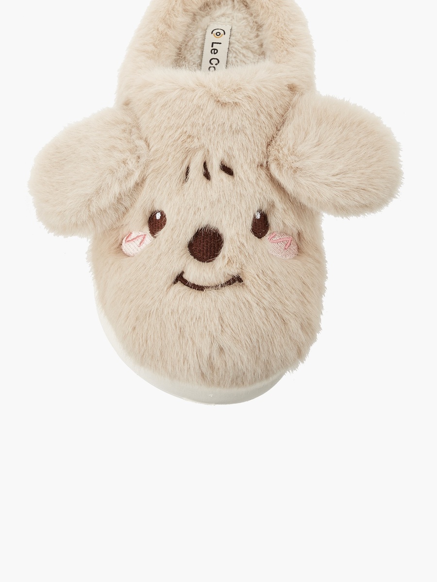 Women Bear Embroidered Bedroom Slides