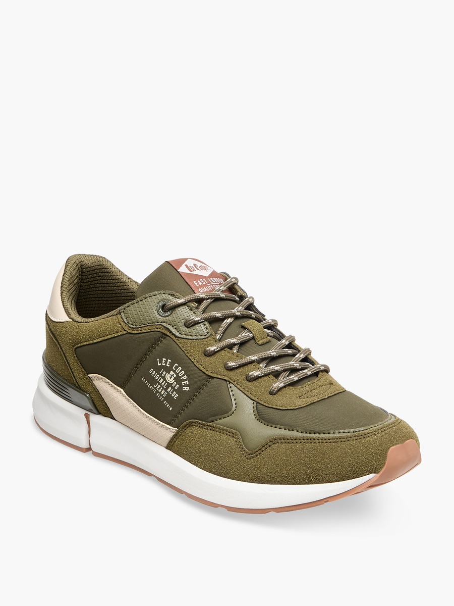 Men Colourblock Sneakers with Lace-Up Closure