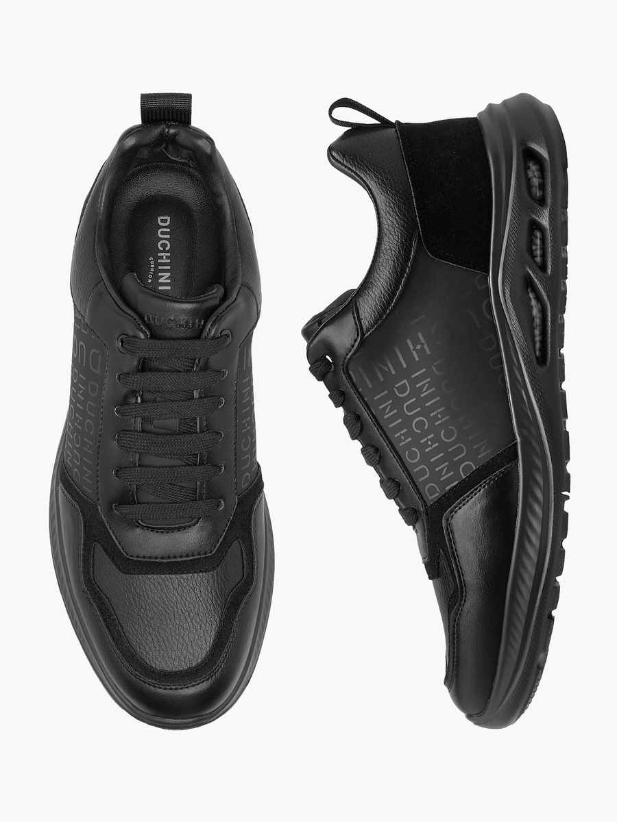 Men Monogram Print Lace-Up Sneakers