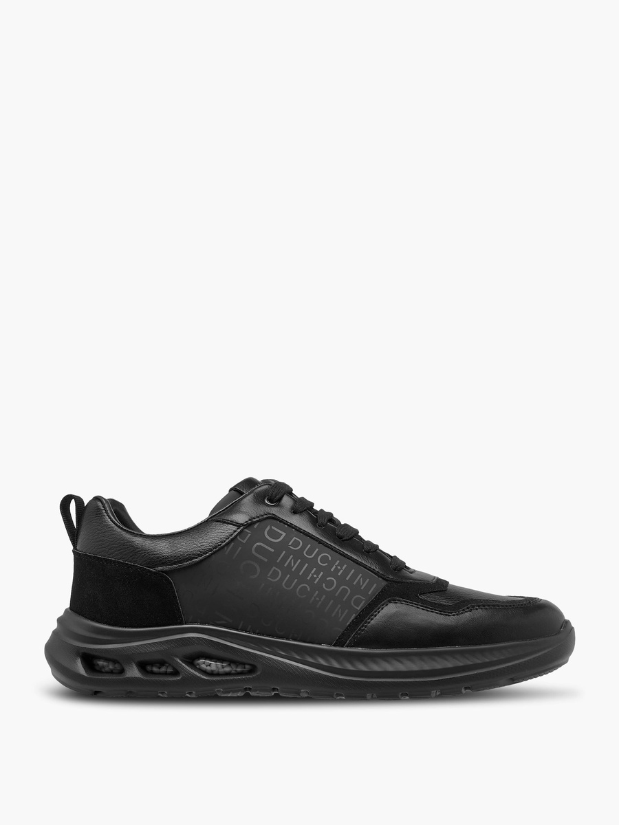 Men Monogram Print Lace-Up Sneakers
