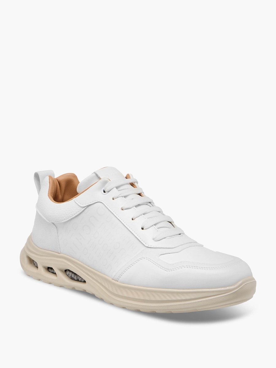 Men Monogram Print Lace-Up Sneakers