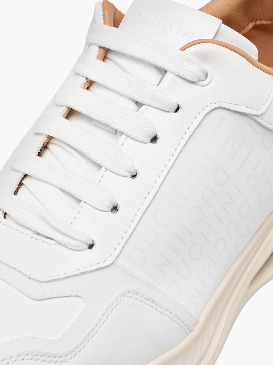 Men Monogram Print Lace-Up Sneakers