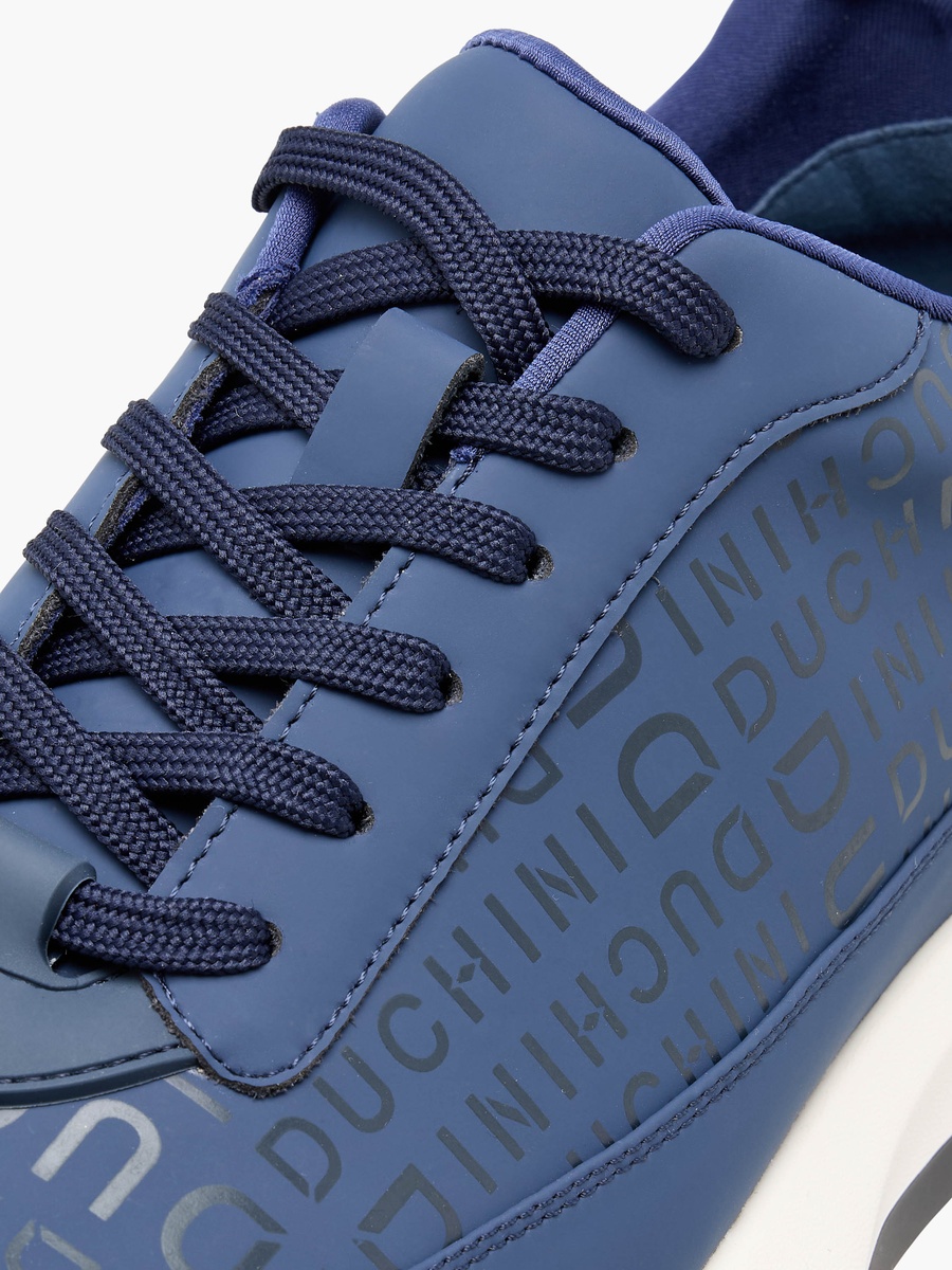 Men Monogram Print Lace-Up Sneakers