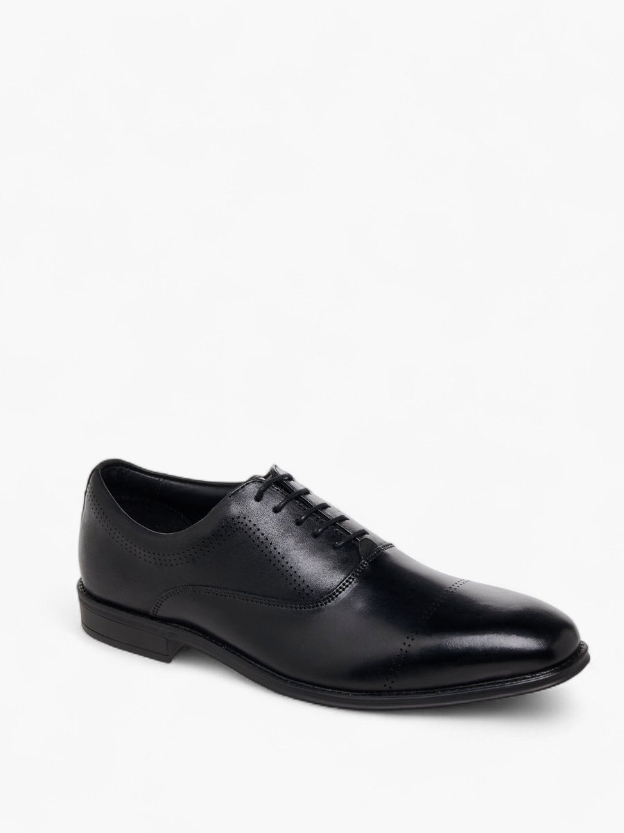 Men Lace-Up Leather Derby Shoes