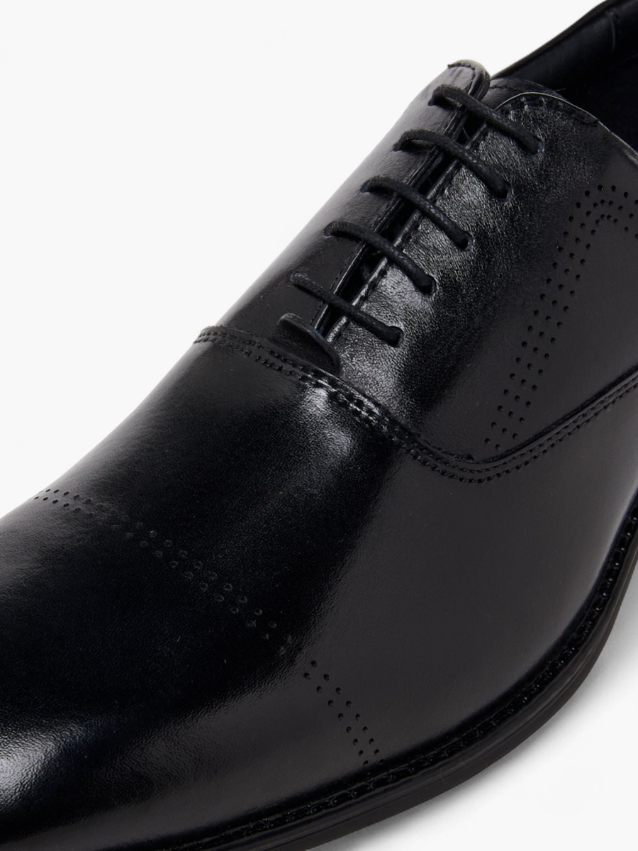 Men Lace-Up Leather Derby Shoes