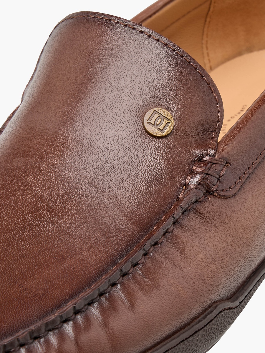 Men Slip-On Leather Moccasins