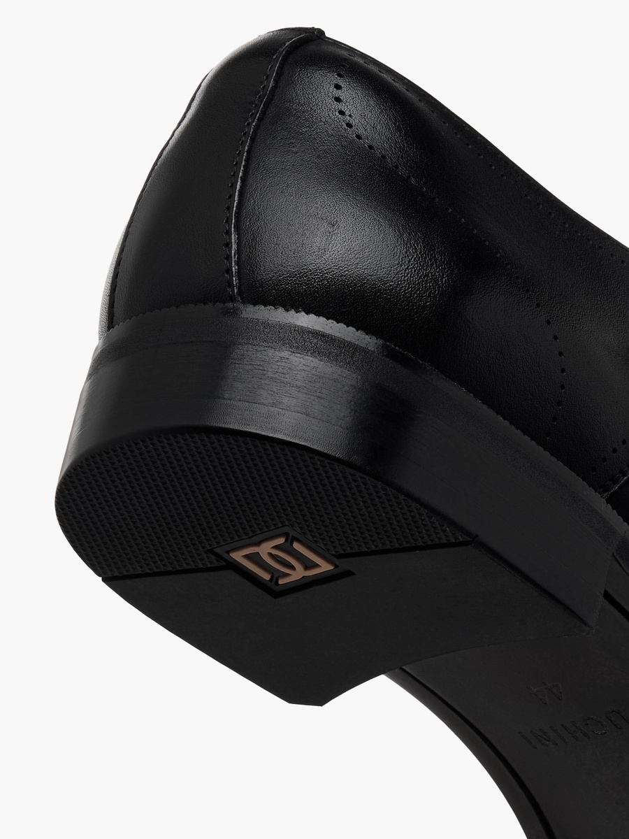 Men Slip-On Leather Monk Shoes